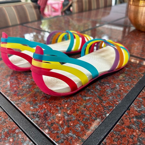 Women’s crocs Women's Huarache Flat Rubber Sandals size 10 - Picture 9 of 11